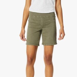 NYDJ Shorts NWT Green Pull On Side Leg Slit Lift X Tuck Women's Size 2